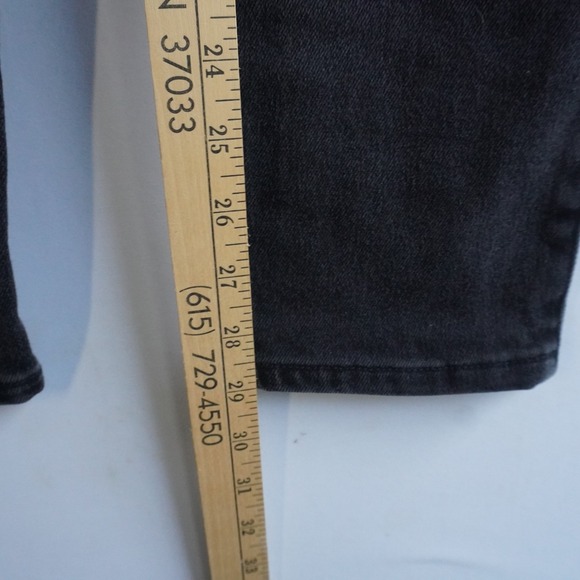 VTG Levi 10912 Orange Tab Slim Fit Tapered Leg Black Denim Jeans Womens S Size 5 - Picture 7 of 10